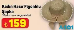 KADIN HASIR FİYONKLU ŞAPKA fiyat ve kampanya bilgisi